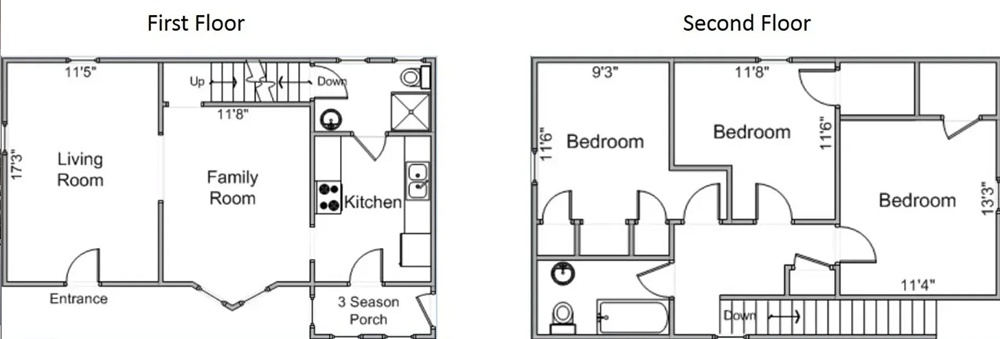 3 Bedroom / 2 Bath