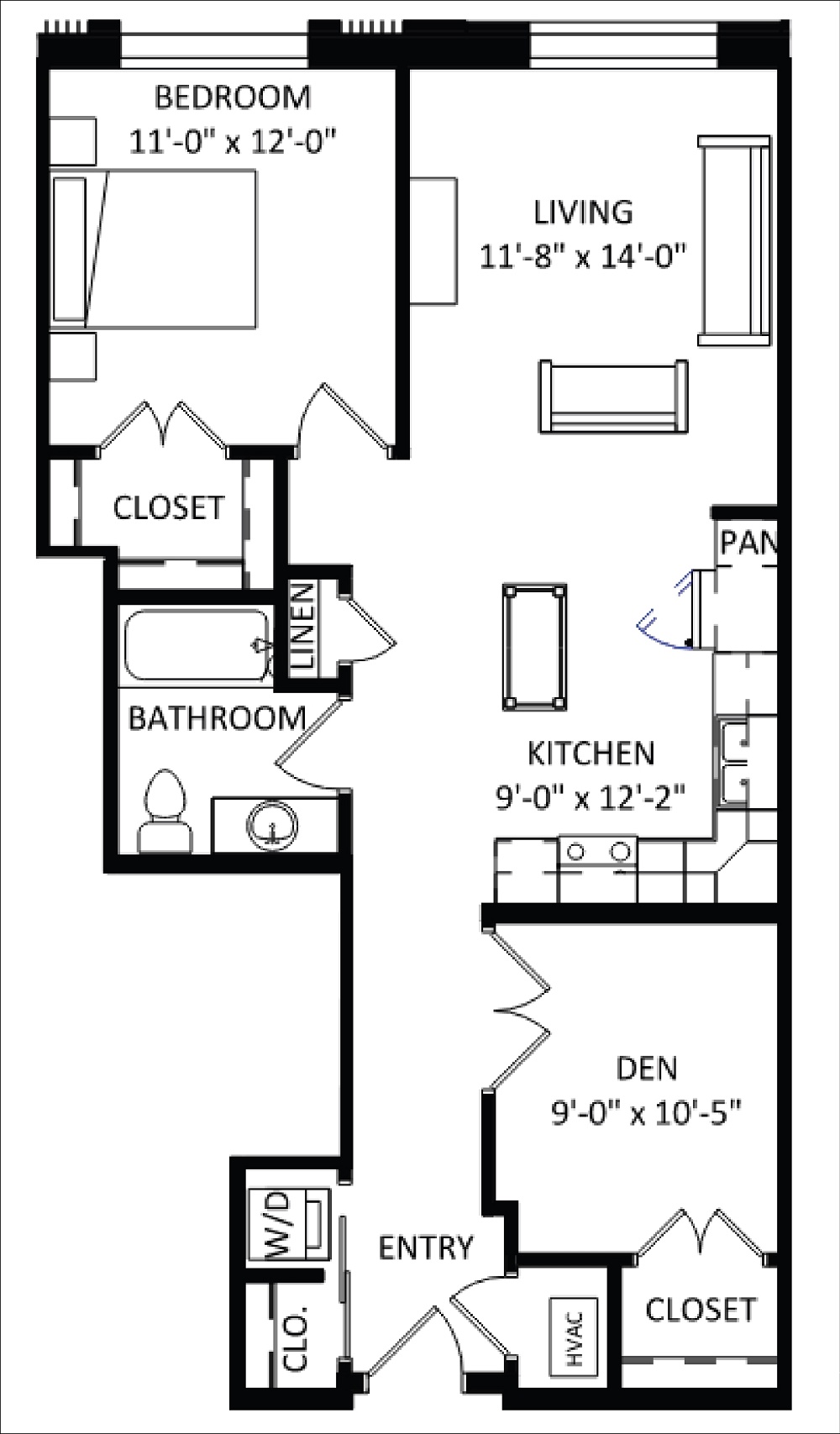 1 Bedroom + Den