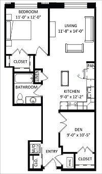 1 Bedroom + Den