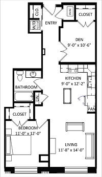 1 Bedroom + Den