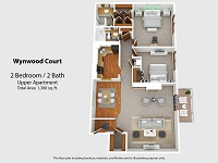 Upper Apartment with Covered Parking