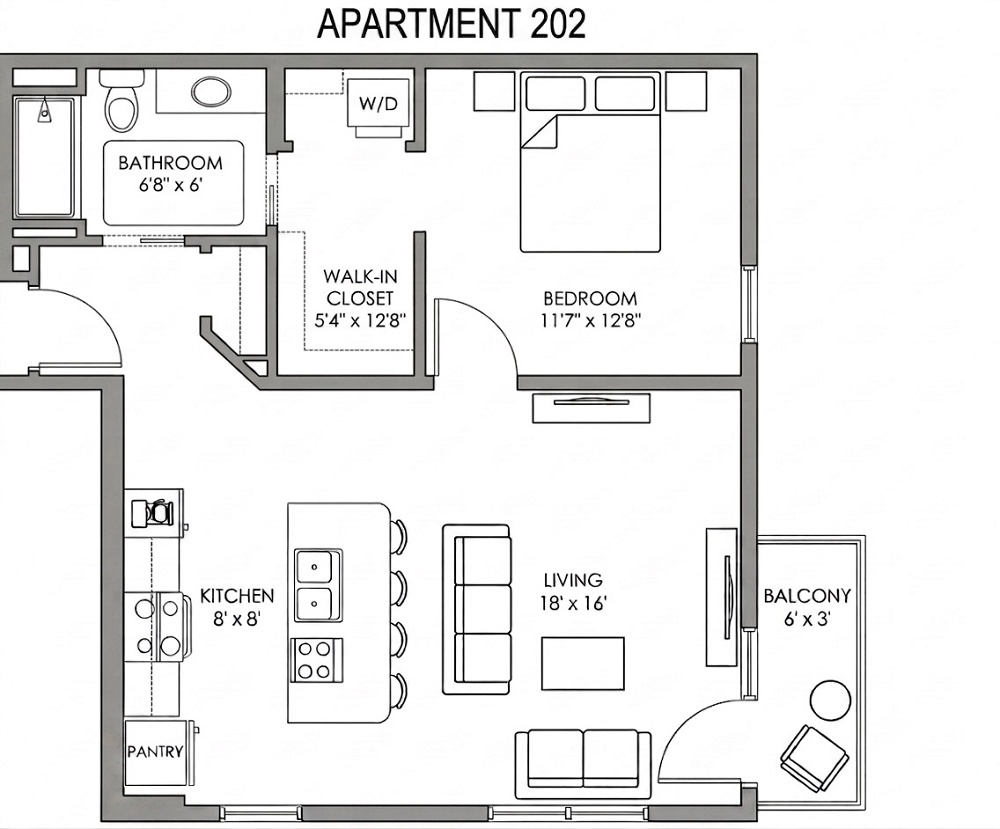 1 Bedroom (2nd & 3rd Floors)