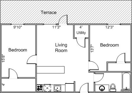 2 Bedroom Penthouse