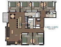 6 Bedroom / 3 Bath