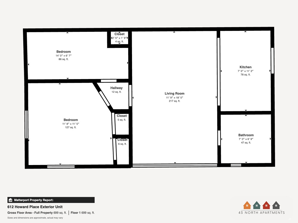 2 Bedroom / 1 Bath
