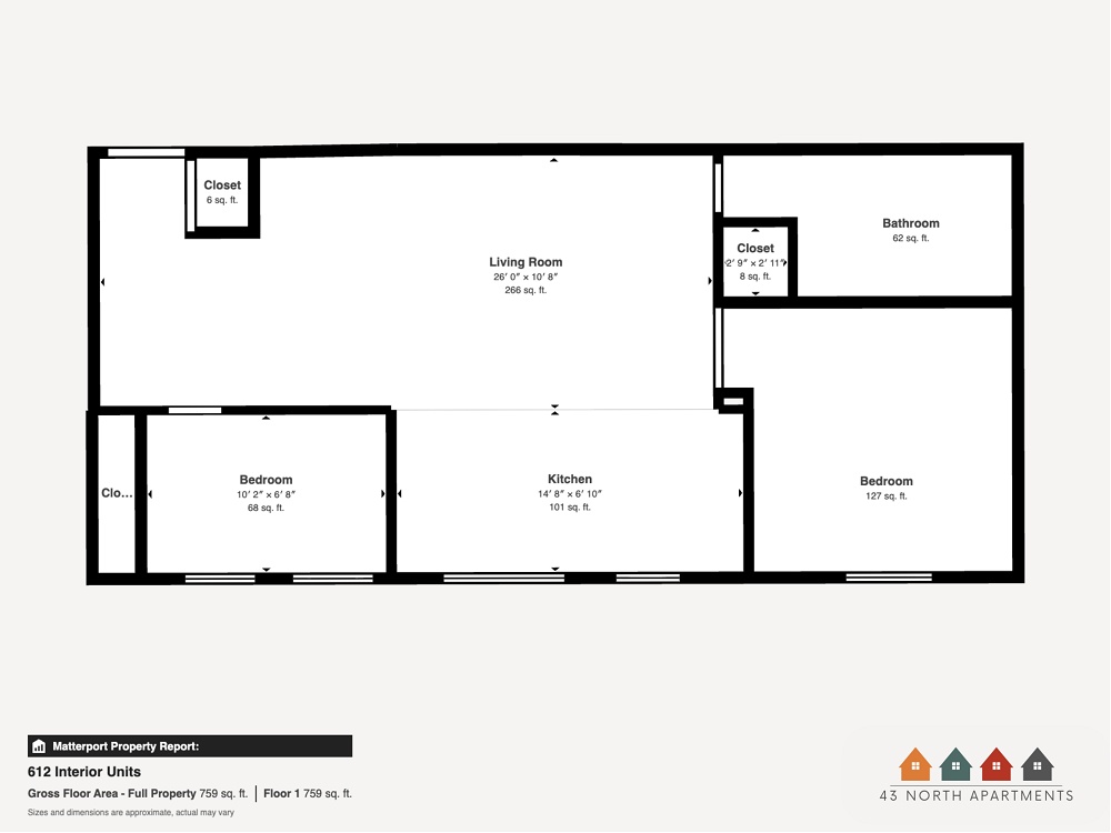2 Bedroom / 1 Bath