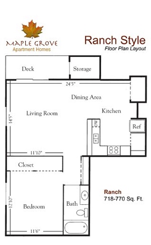 1 Bedroom Ranch