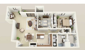 2 Bedroom / 2 Bath