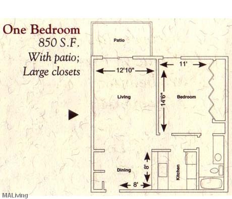 1 Bedroom Ranch