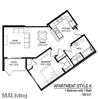 1 Bedroom / 1 Bath