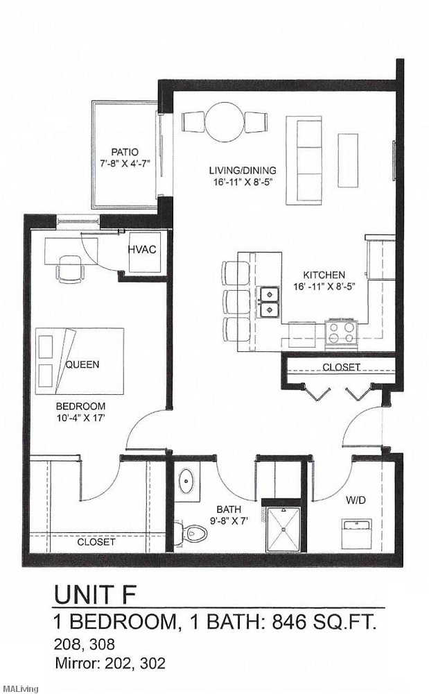 1 Bedroom / 1 Bath