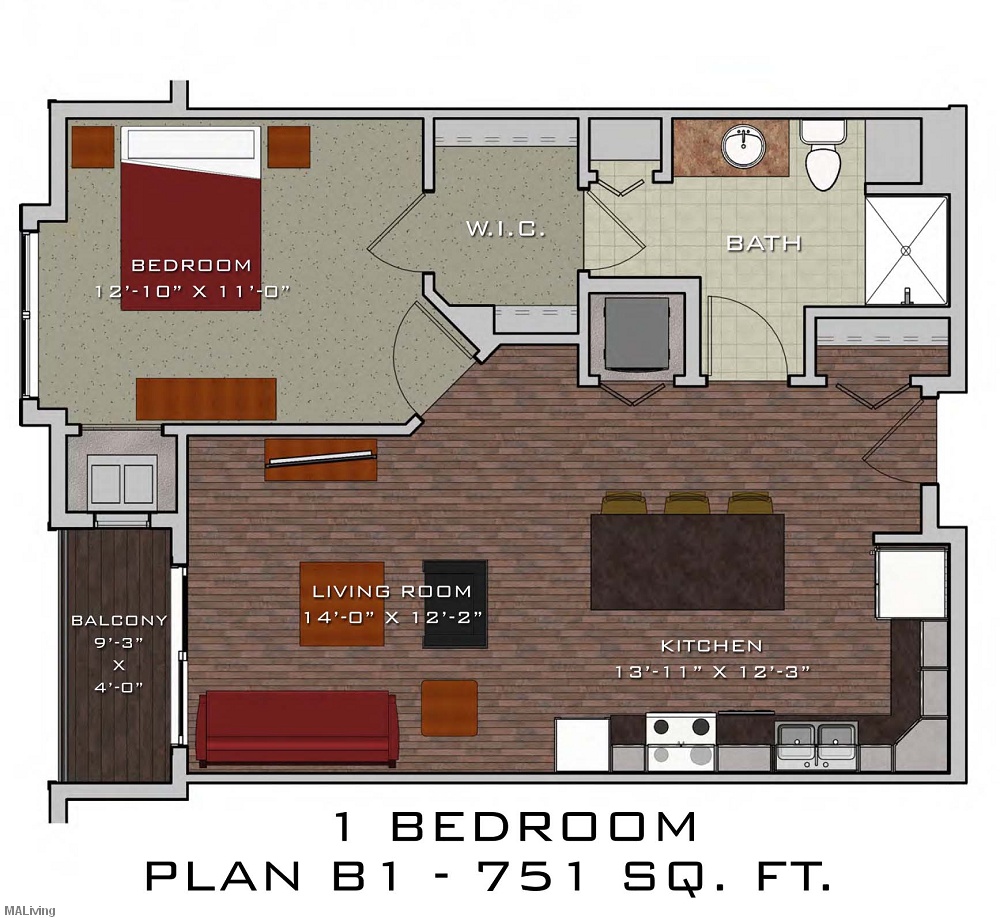 1 Bedroom / 1 Bath