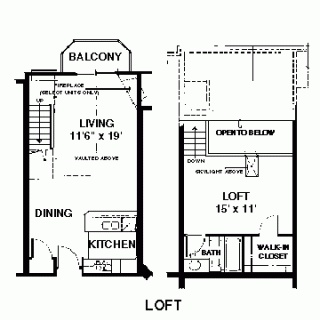 1 Bedroom Loft or Ranch