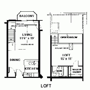 1 Bedroom Loft or Ranch