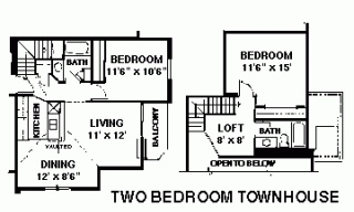 2 Bedroom Townhome