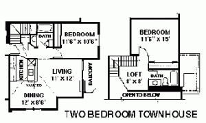 2 Bedroom Townhome