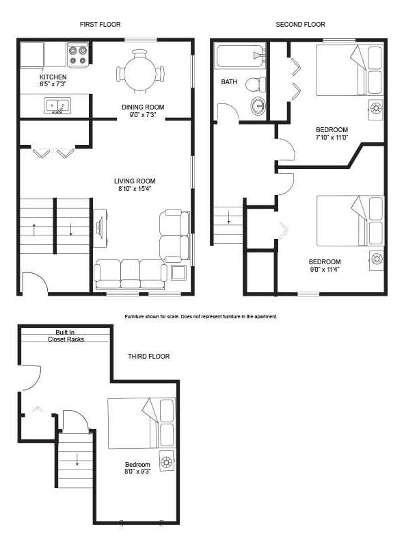 3 Bedroom Townhome Style