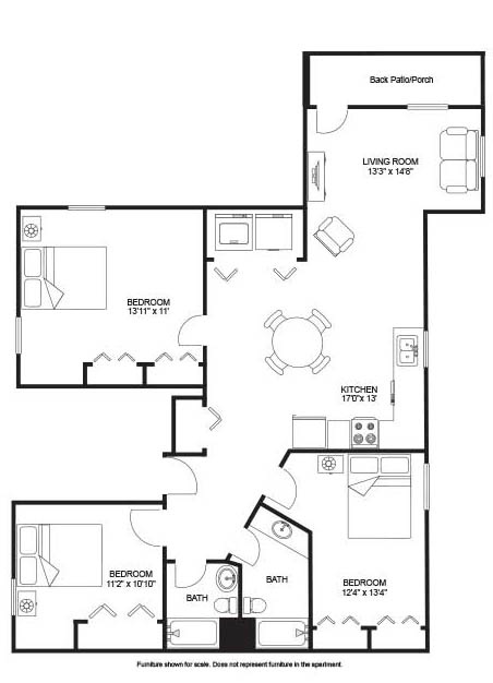 3 Bedroom / 2 Bath