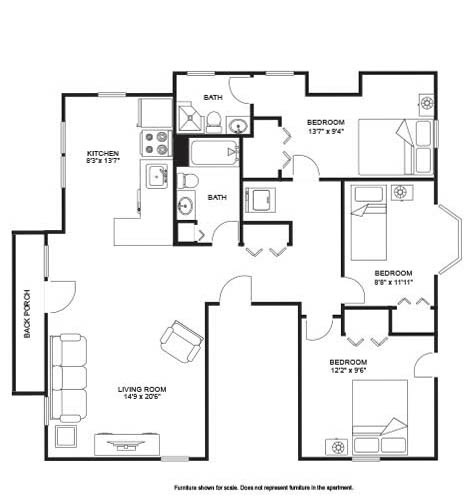 3 Bedroom / 2 Bath
