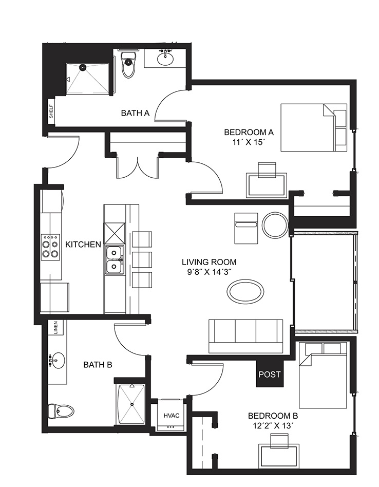2 Bedroom