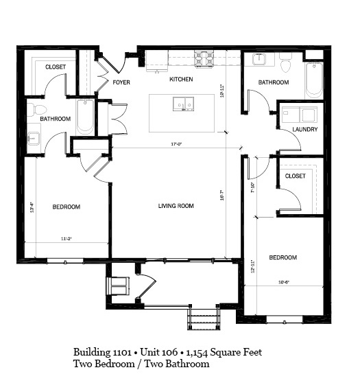 2 Bedroom / 2 Bath