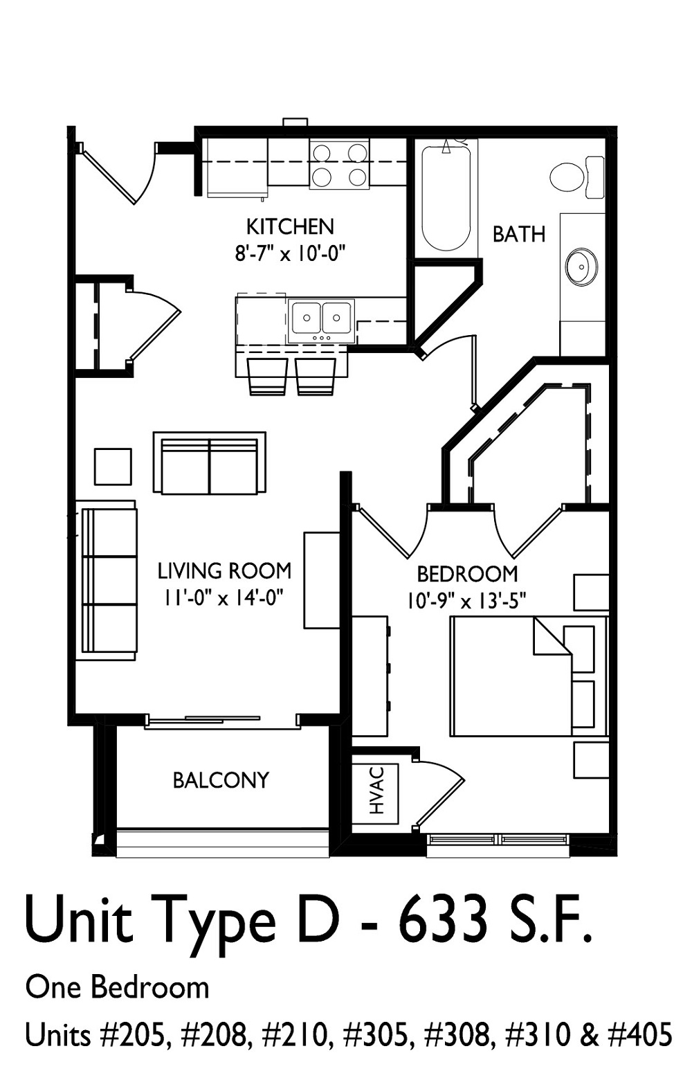 1 Bedroom / 1 Bathroom