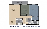 2 Bedroom / 2 Bath
