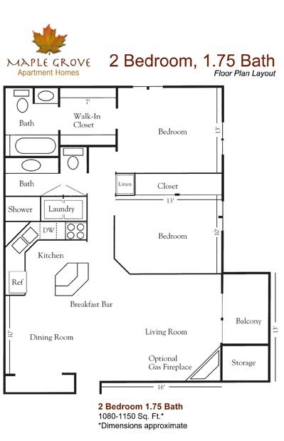 2 Bedroom Ranch