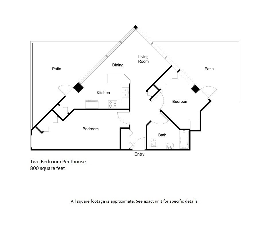 2 Bedroom Penthouse