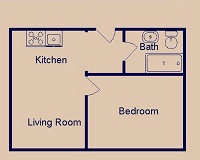 1 Bedroom / 1 Bath