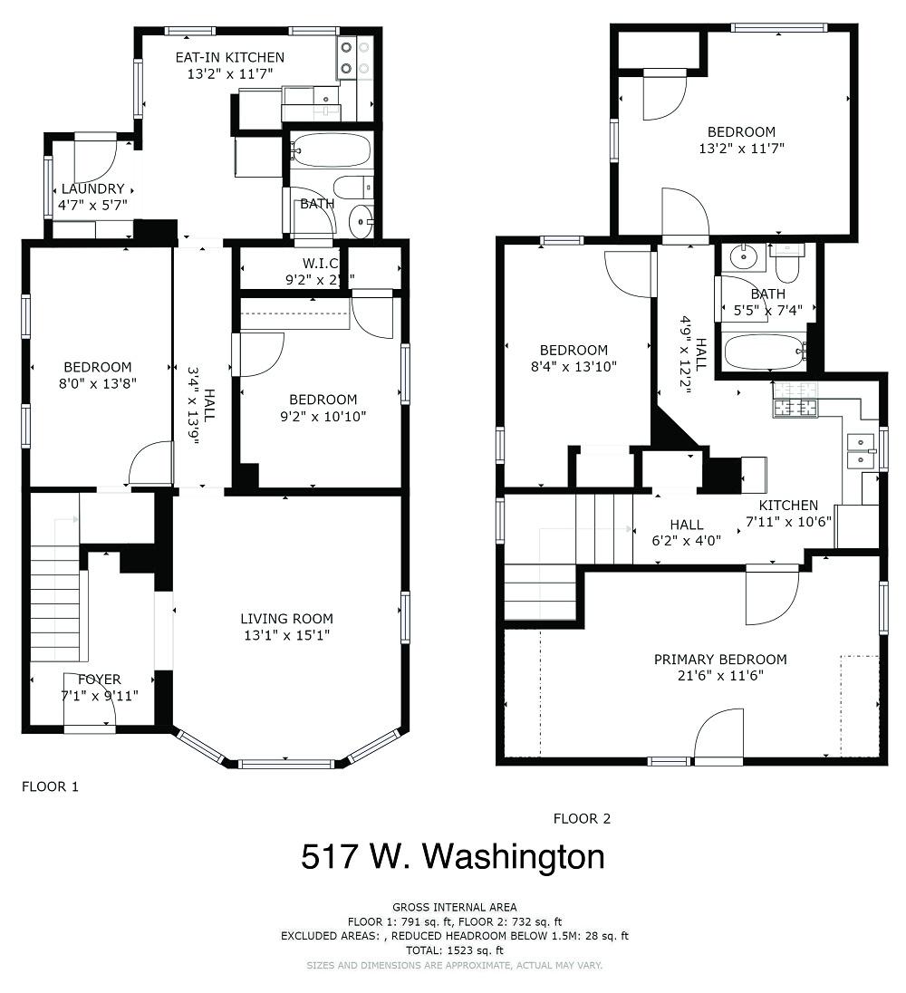 5 Bedrooms / 2 Baths