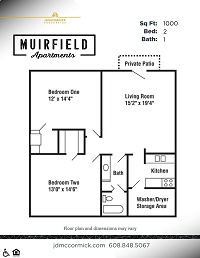 2 Bedroom / 1 Bath