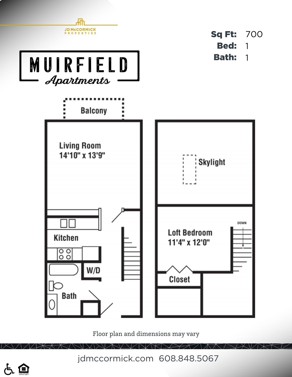 1 Bedroom / 1 Bath
