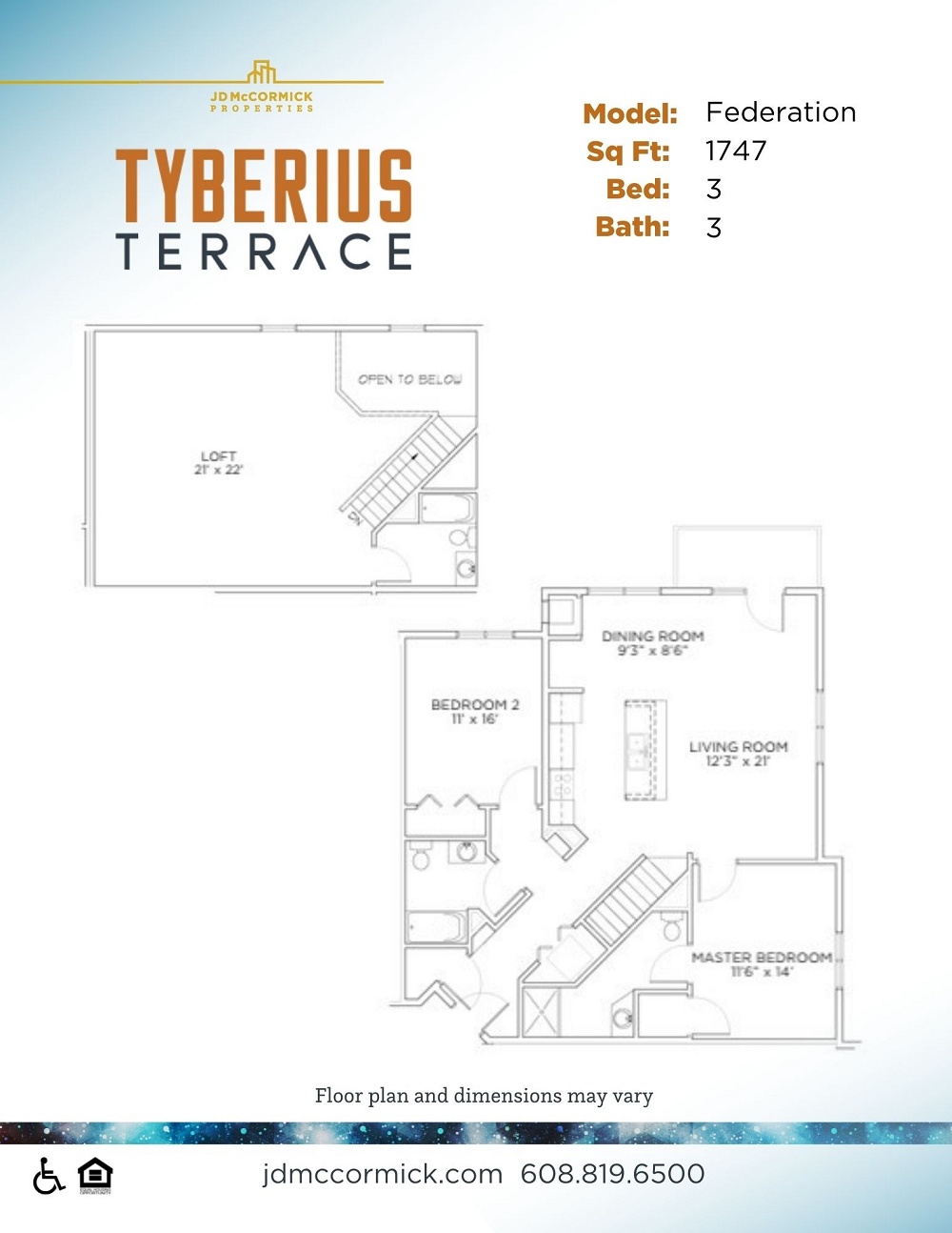 3 Bedroom / 3 Bath