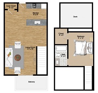 1 Bedroom Loft Type D