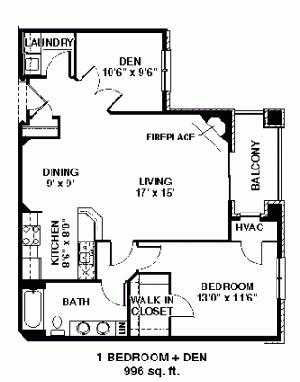 1 Bedroom + Den