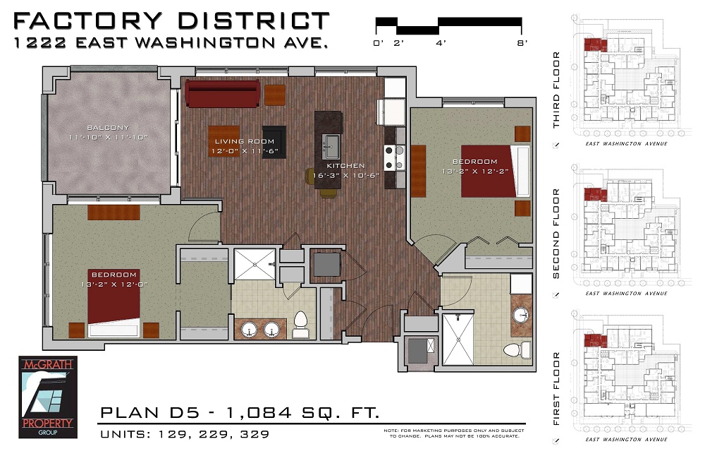 2 Bedroom / 2 Bath