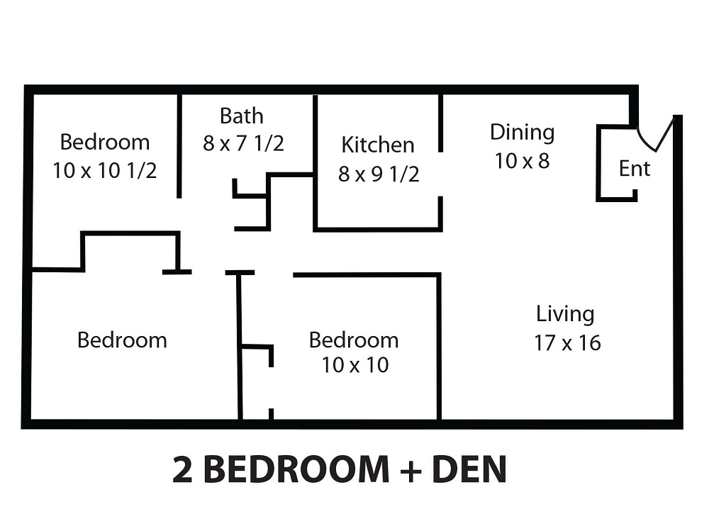 2 Bedroom + Den
