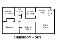 2 Bedroom + Den