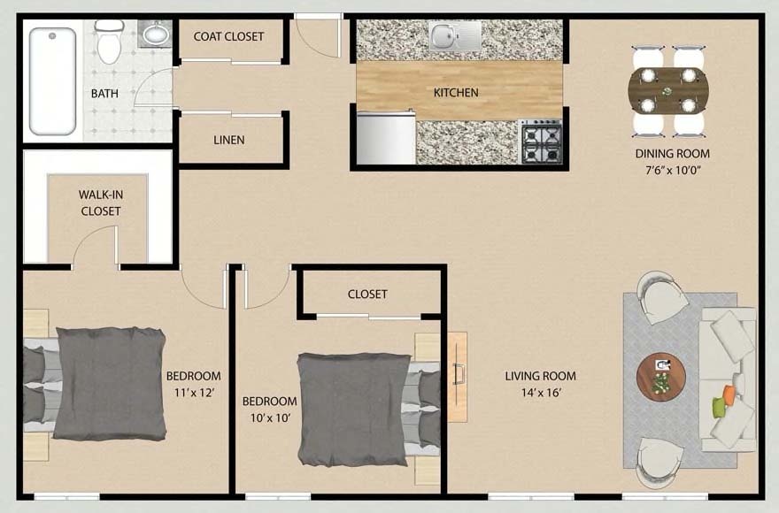 2 Bedroom 2b