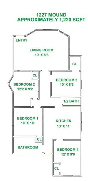 4 Bedroom / 2 Bath