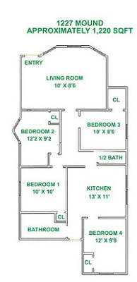 4 Bedroom / 2 Bath