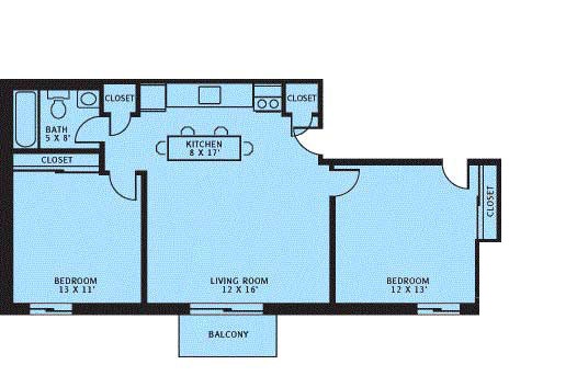 2 Bedroom / 1 Bath