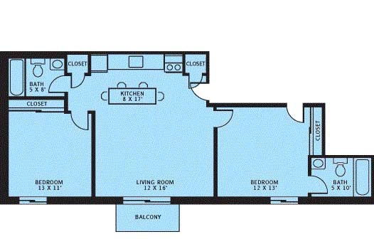 2 Bedroom / 2 Bath