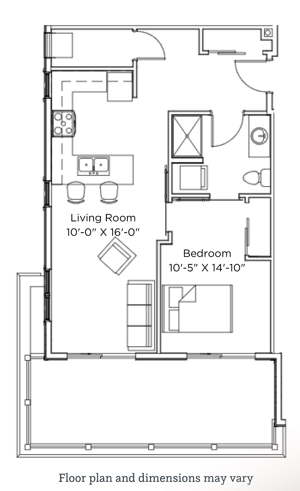 1 Bedroom / 1 Bath