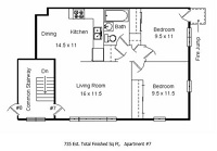 2 Bedroom / 1 Bath