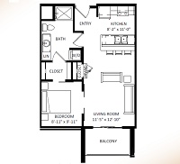 Studio / 1 Bath