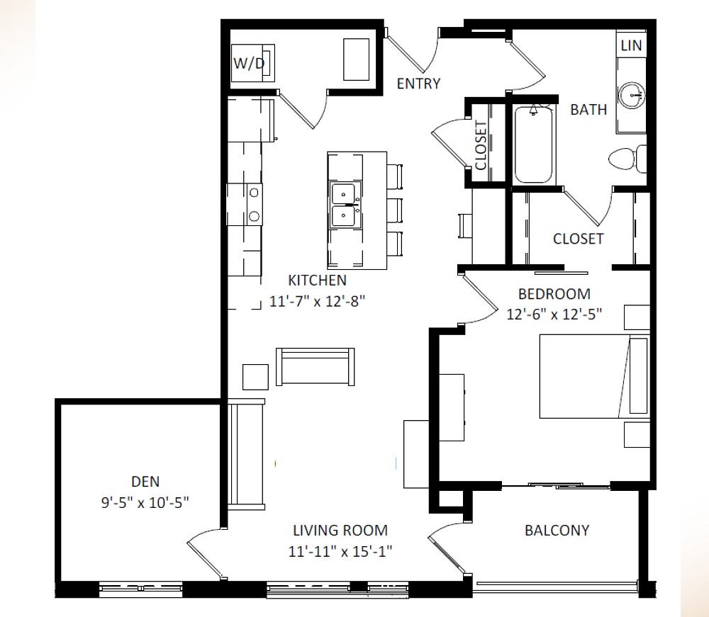 1 Bedroom + Den