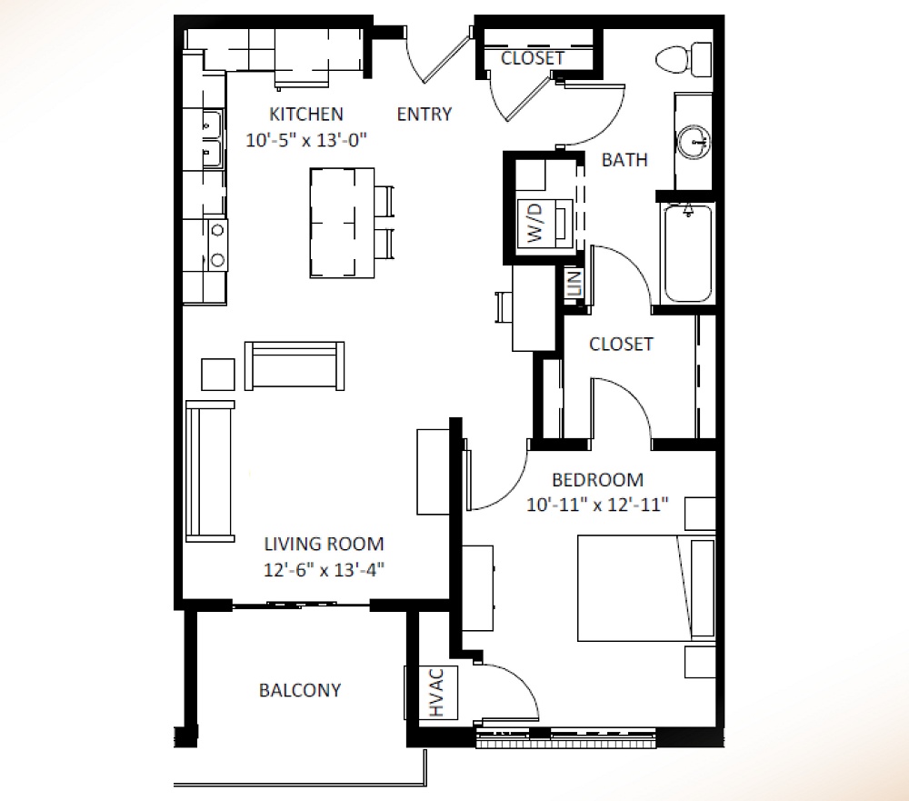 1 Bedroom / 1 Bath