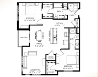 2 Bedroom / 2 Bath